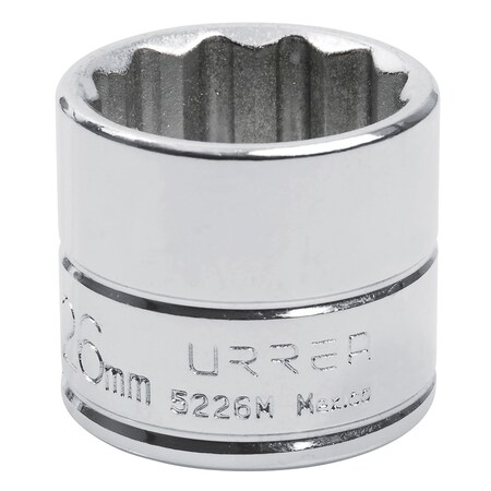 Urrea 3/8"drive, 26mm, 12 point short socket. 5226M